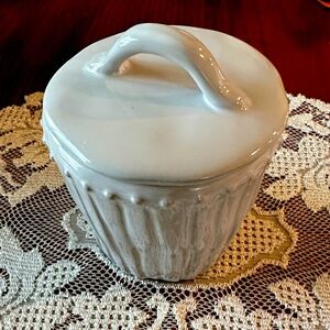 Hobby Lobby White Ceramic Lidded Jar